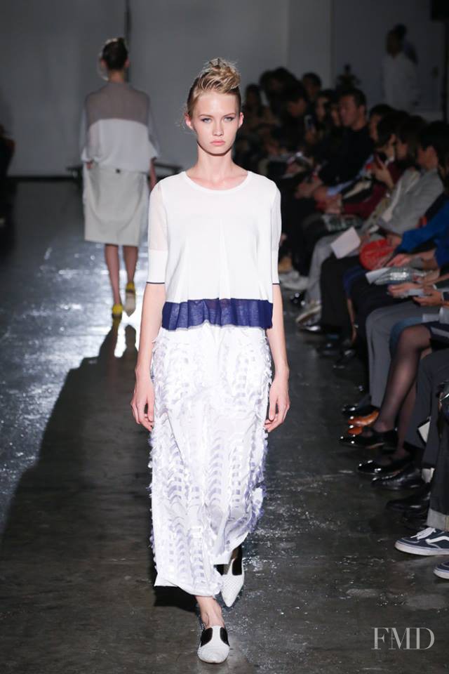 Alexandra Titarenko featured in  the support surface fashion show for Spring/Summer 2016