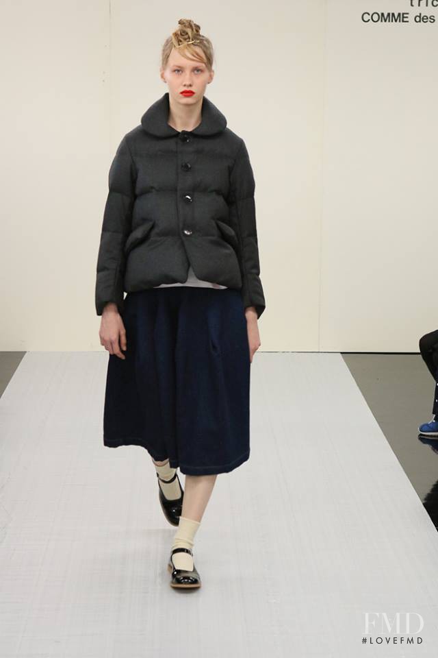 Alexandra Titarenko featured in  the tricot Comme Des Garcons fashion show for Autumn/Winter 2015