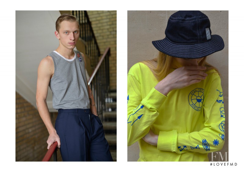 Alexandra Titarenko featured in  the Gosha Rubchinskiy advertisement for Spring/Summer 2014