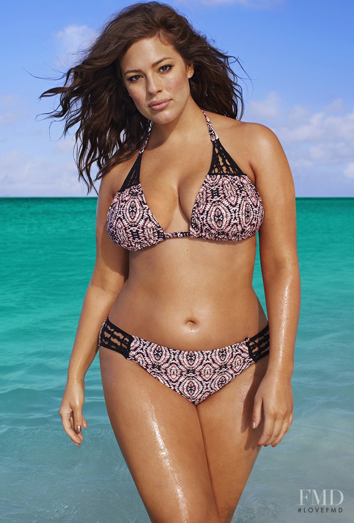 Ashley Graham featured in  the SwimsuitsForAll catalogue for Spring/Summer 2014