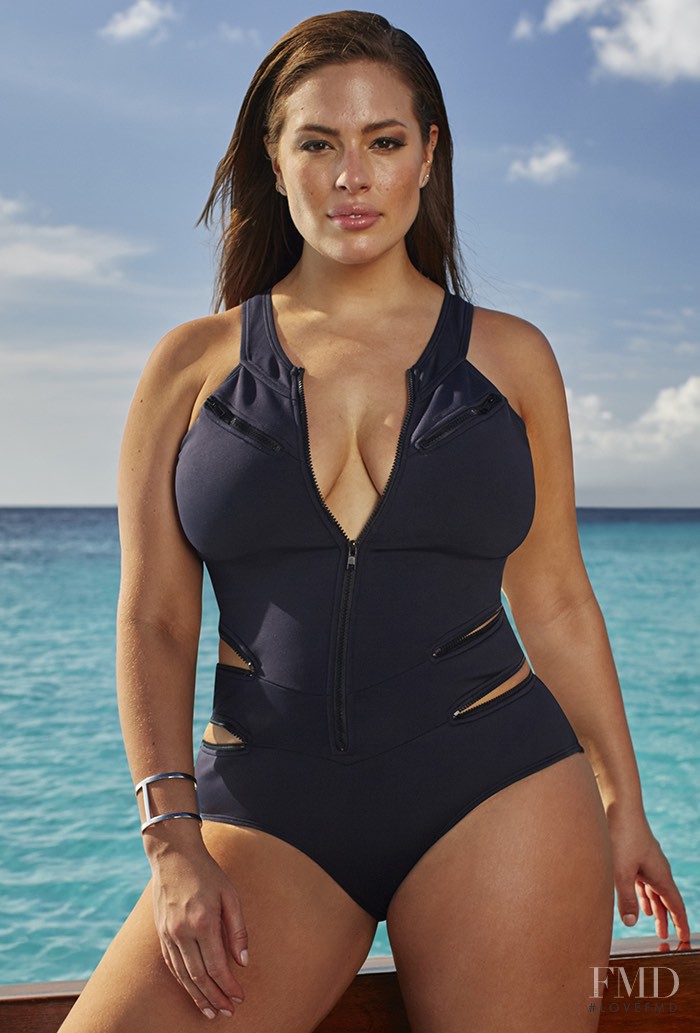 Ashley Graham featured in  the SwimsuitsForAll catalogue for Spring/Summer 2014
