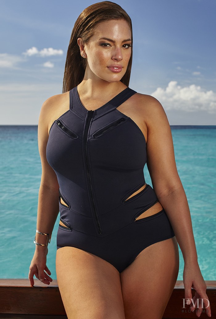 Ashley Graham featured in  the SwimsuitsForAll catalogue for Spring/Summer 2014