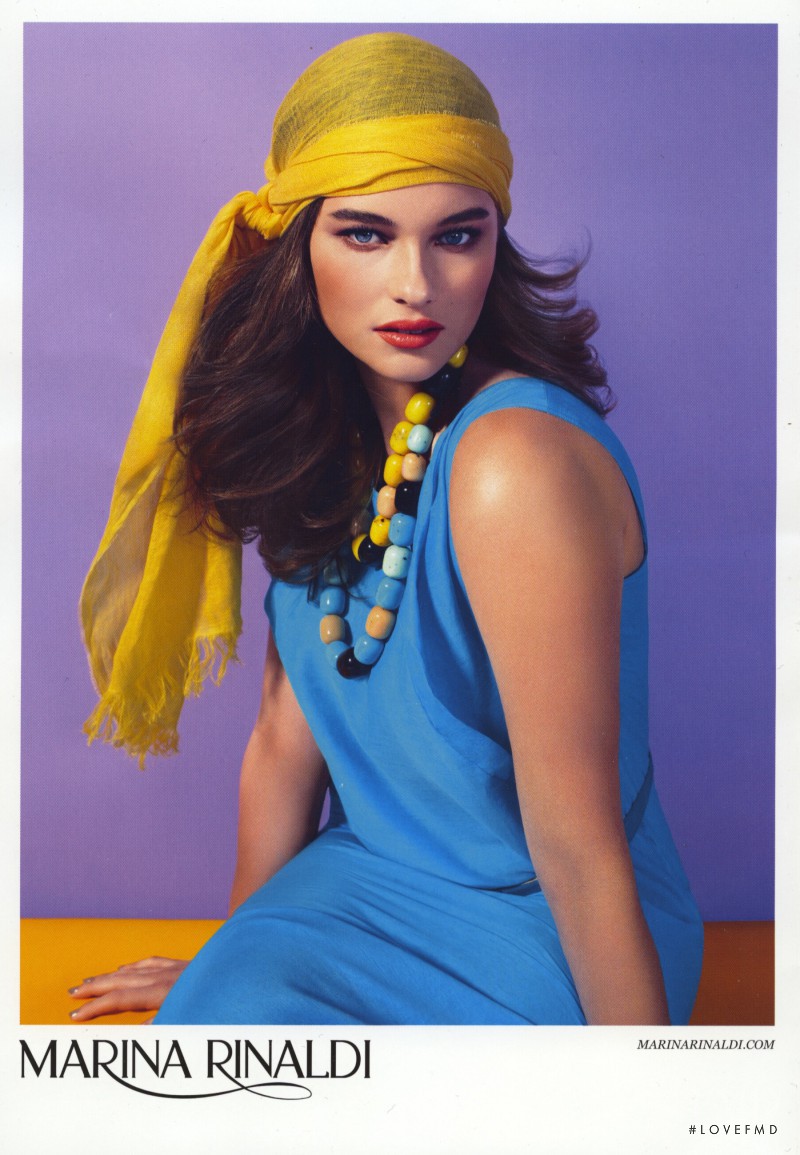 Jennie Runk featured in  the Marina Rinaldi advertisement for Spring/Summer 2012