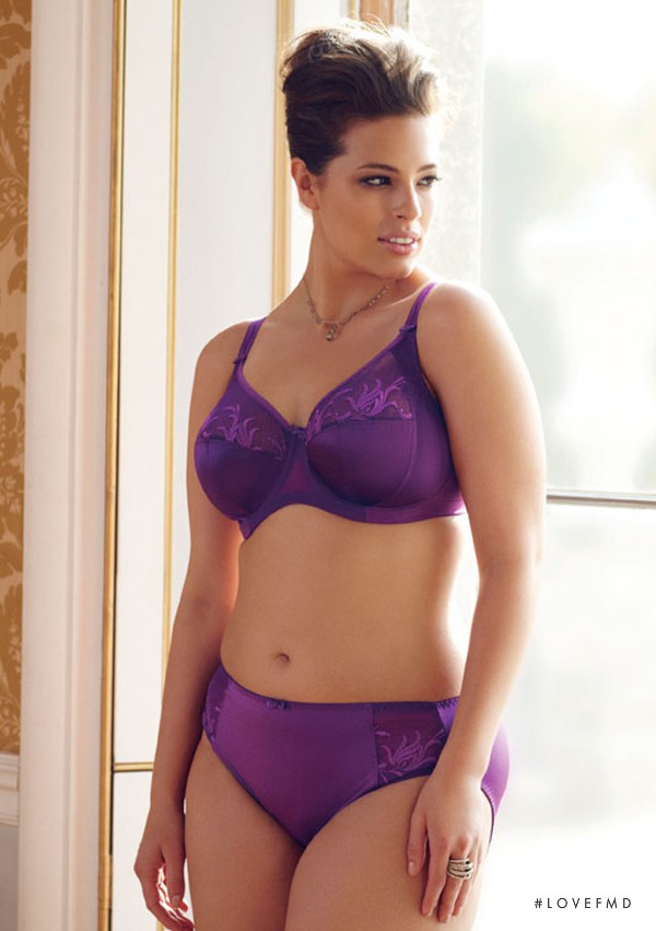 Ashley Graham featured in  the Elomi Lingerie advertisement for Autumn/Winter 2013