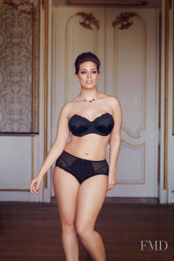 Ashley Graham featured in  the Elomi Lingerie advertisement for Autumn/Winter 2013