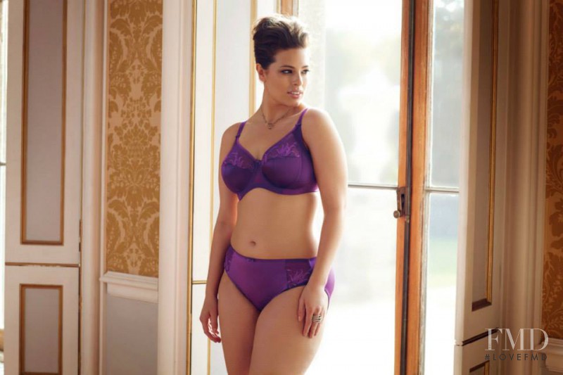 Ashley Graham featured in  the Elomi Lingerie advertisement for Autumn/Winter 2013