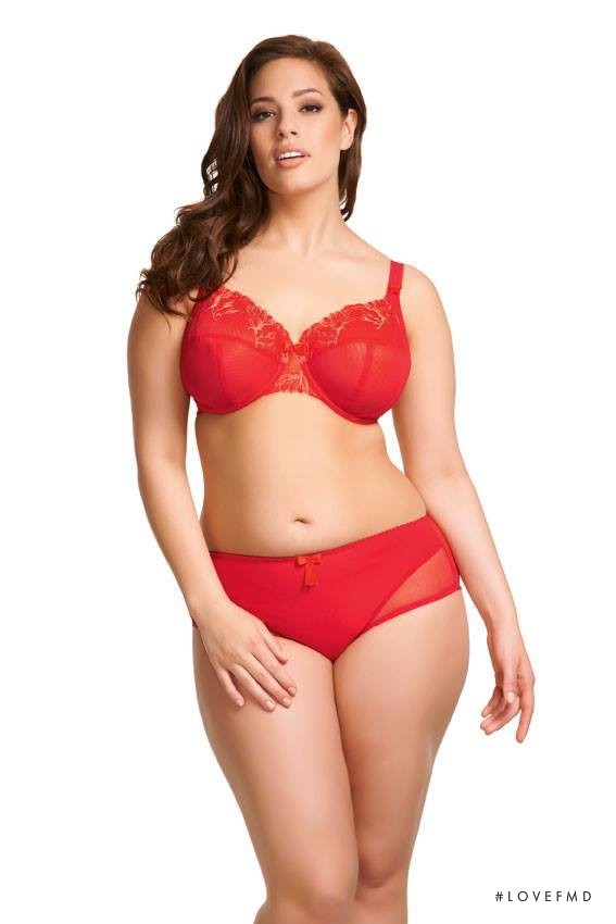 Ashley Graham featured in  the Elomi Lingerie catalogue for Autumn/Winter 2013