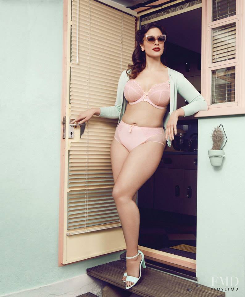 Ashley Graham featured in  the Elomi Lingerie catalogue for Spring/Summer 2014