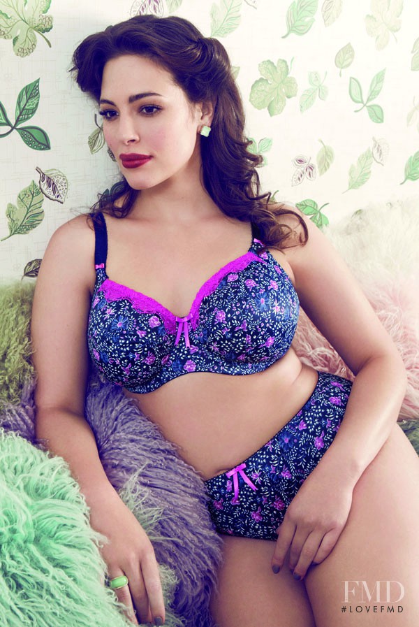 Ashley Graham featured in  the Elomi Lingerie catalogue for Spring/Summer 2014