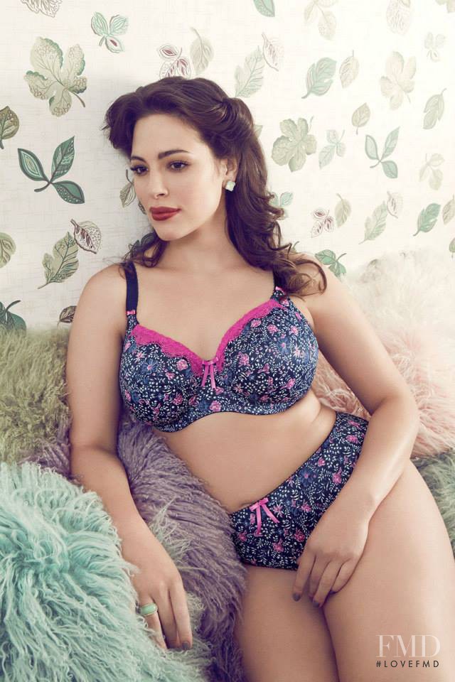 Ashley Graham featured in  the Elomi Lingerie catalogue for Spring/Summer 2014