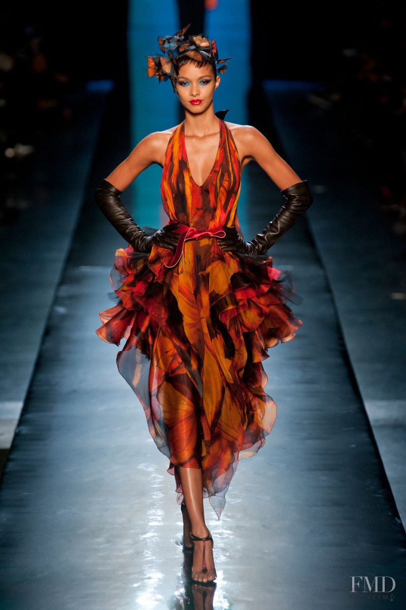 Lais Ribeiro featured in  the Jean Paul Gaultier Haute Couture fashion show for Spring/Summer 2014