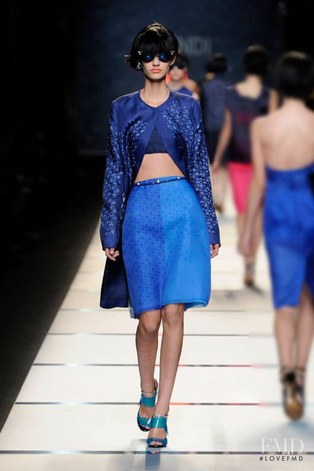 Maartje Verhoef featured in  the Fendi fashion show for Spring/Summer 2014
