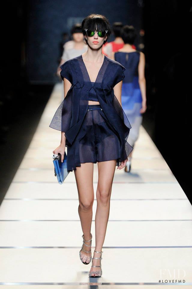 Juliana Schurig featured in  the Fendi fashion show for Spring/Summer 2014