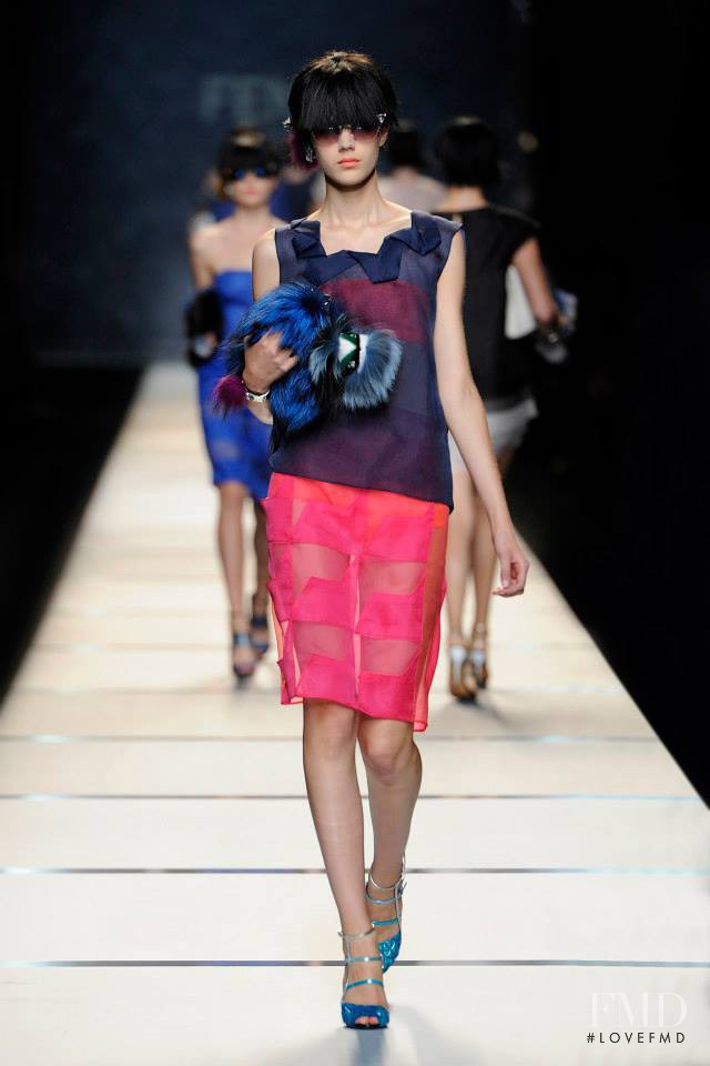 Esther Heesch featured in  the Fendi fashion show for Spring/Summer 2014