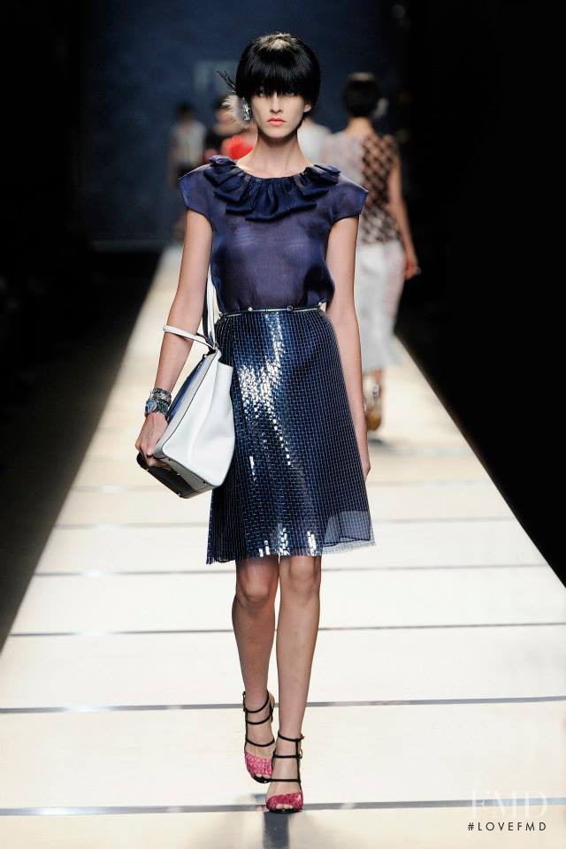 Cristina Herrmann featured in  the Fendi fashion show for Spring/Summer 2014
