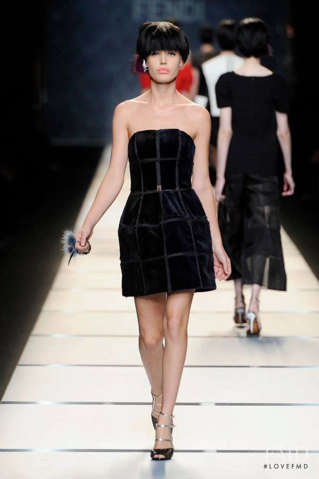 Georgia May Jagger featured in  the Fendi fashion show for Spring/Summer 2014