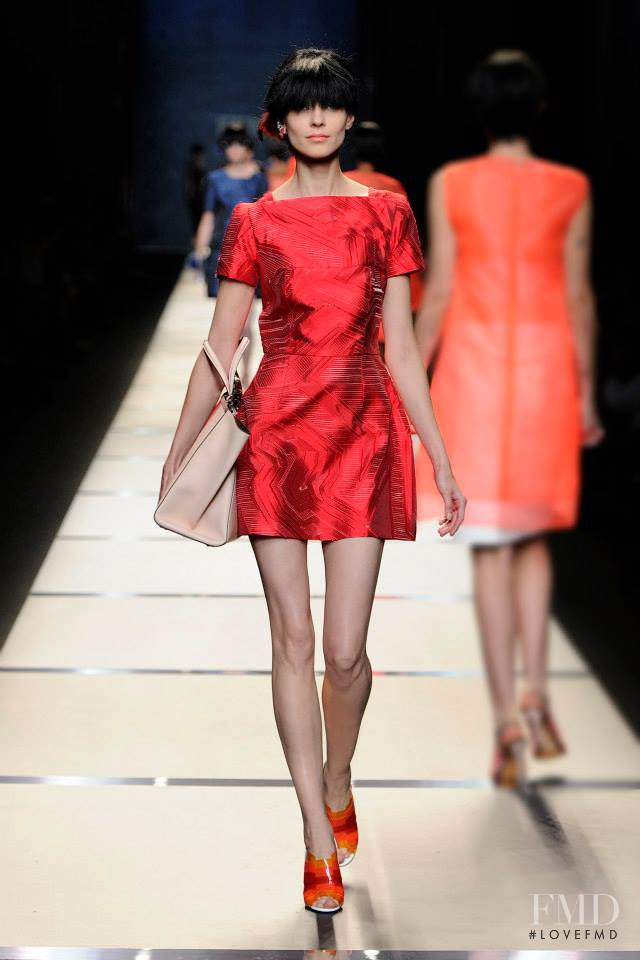 Kati Nescher featured in  the Fendi fashion show for Spring/Summer 2014