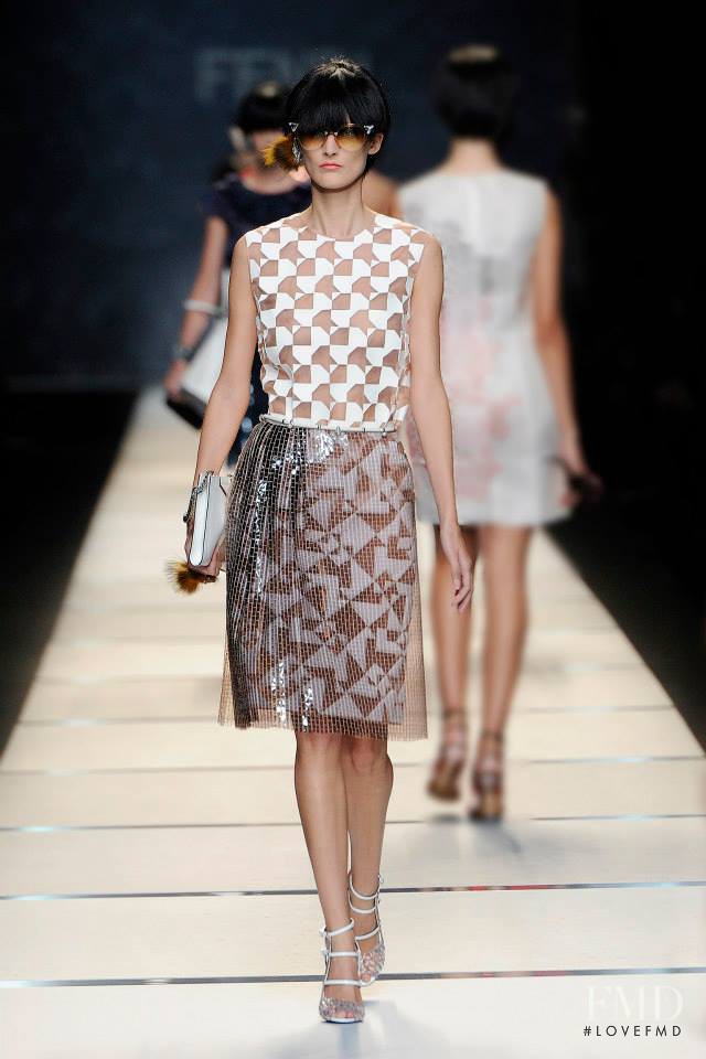 Marie Piovesan featured in  the Fendi fashion show for Spring/Summer 2014