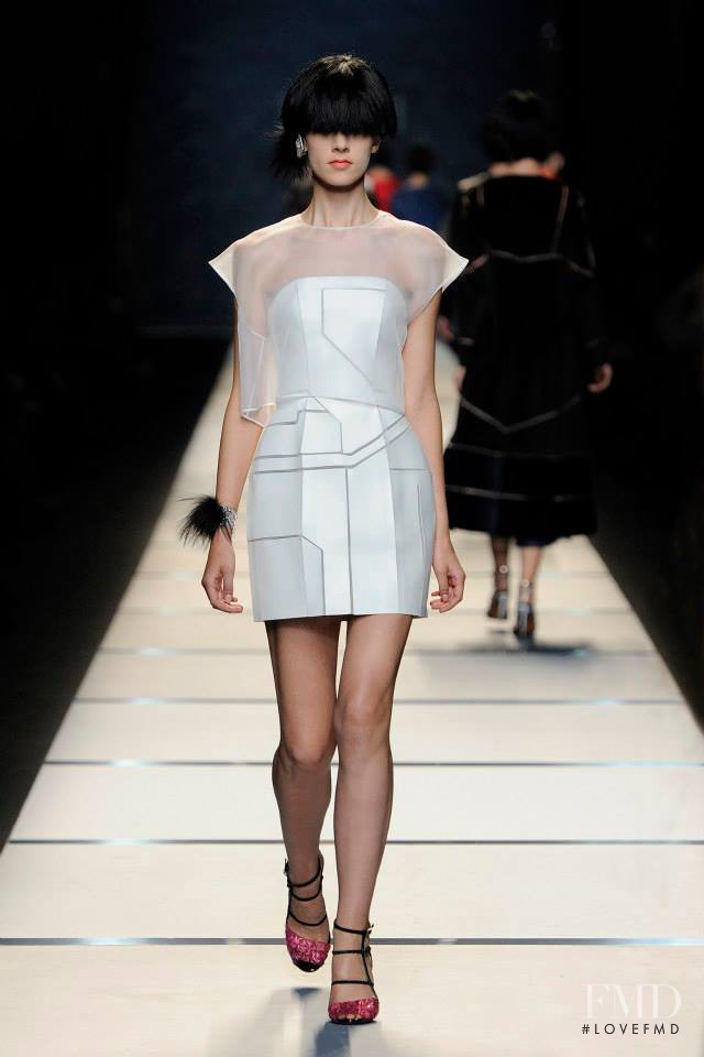 Kayley Chabot featured in  the Fendi fashion show for Spring/Summer 2014
