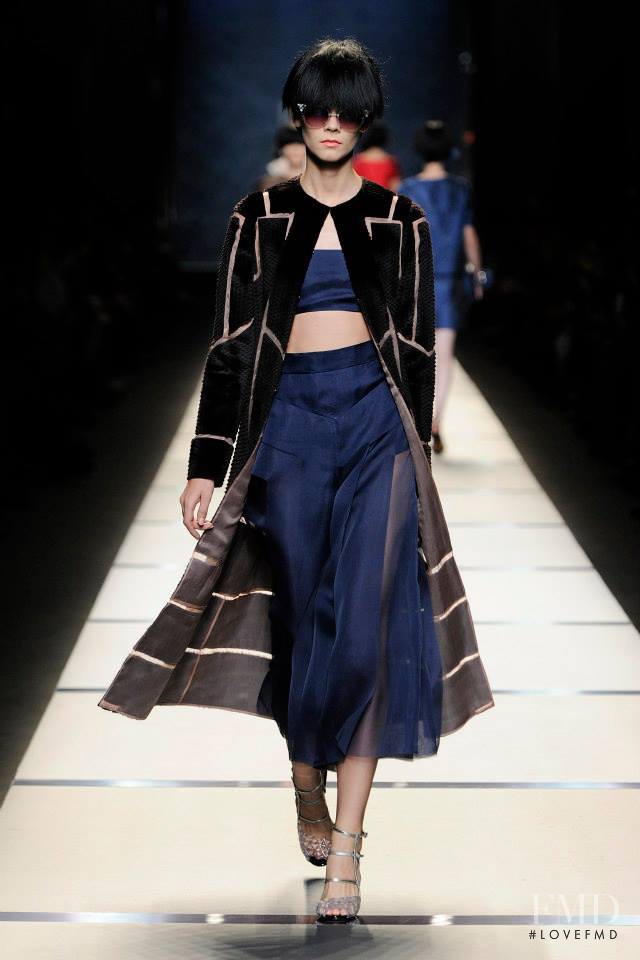 Irina Kravchenko featured in  the Fendi fashion show for Spring/Summer 2014