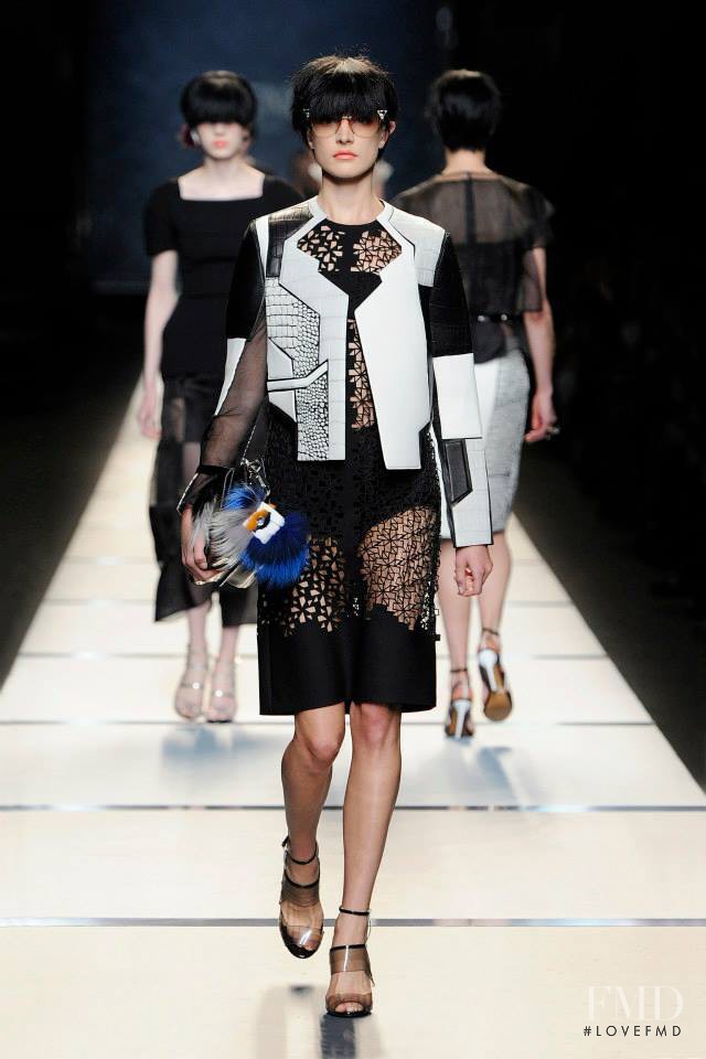 Jacquelyn Jablonski featured in  the Fendi fashion show for Spring/Summer 2014