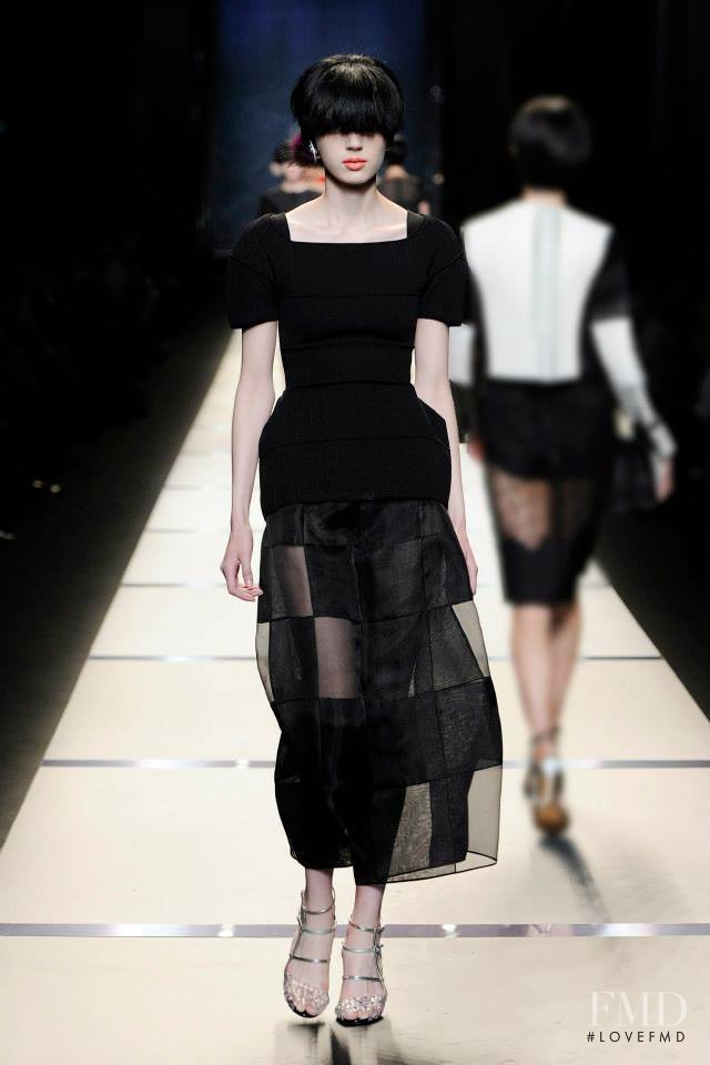 Esmeralda Seay-Reynolds featured in  the Fendi fashion show for Spring/Summer 2014