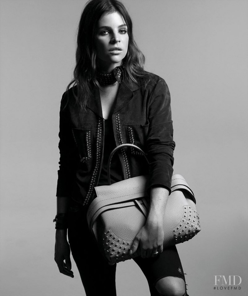 Julia Restoin Roitfeld featured in  the Tod\'s Tod\'s Band- The Wave Bag advertisement for Autumn/Winter 2015