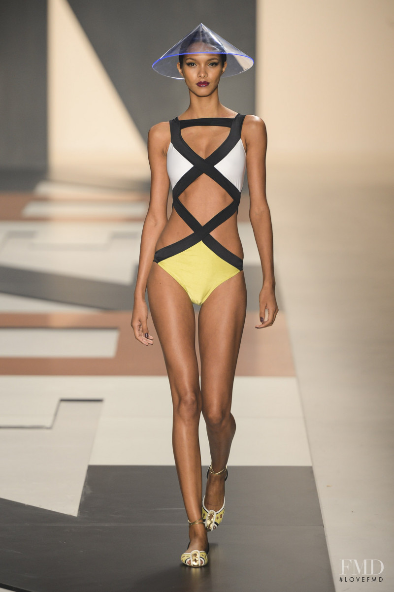 Lais Ribeiro featured in  the Neon fashion show for Spring/Summer 2014