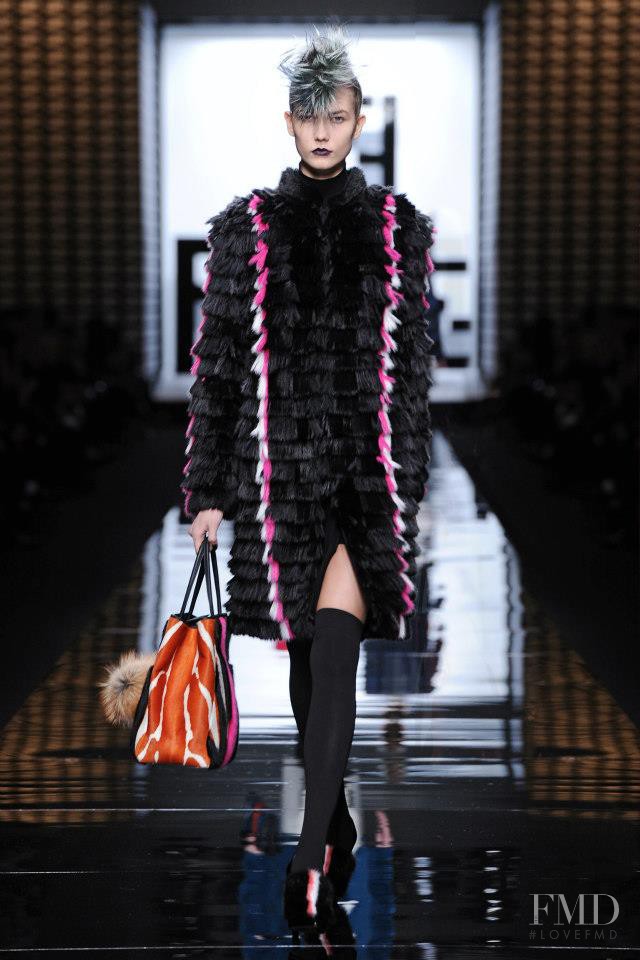 Karlie Kloss featured in  the Fendi fashion show for Autumn/Winter 2013
