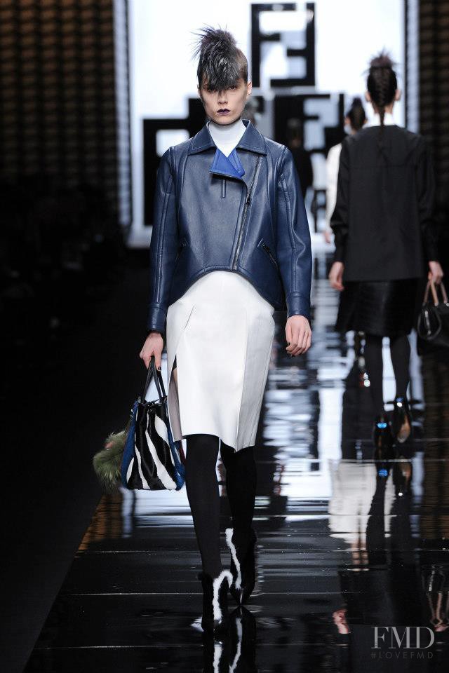 Caroline Brasch Nielsen featured in  the Fendi fashion show for Autumn/Winter 2013