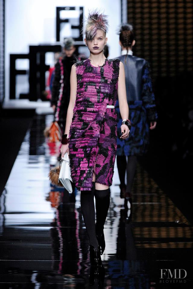 Daphne Groeneveld featured in  the Fendi fashion show for Autumn/Winter 2013