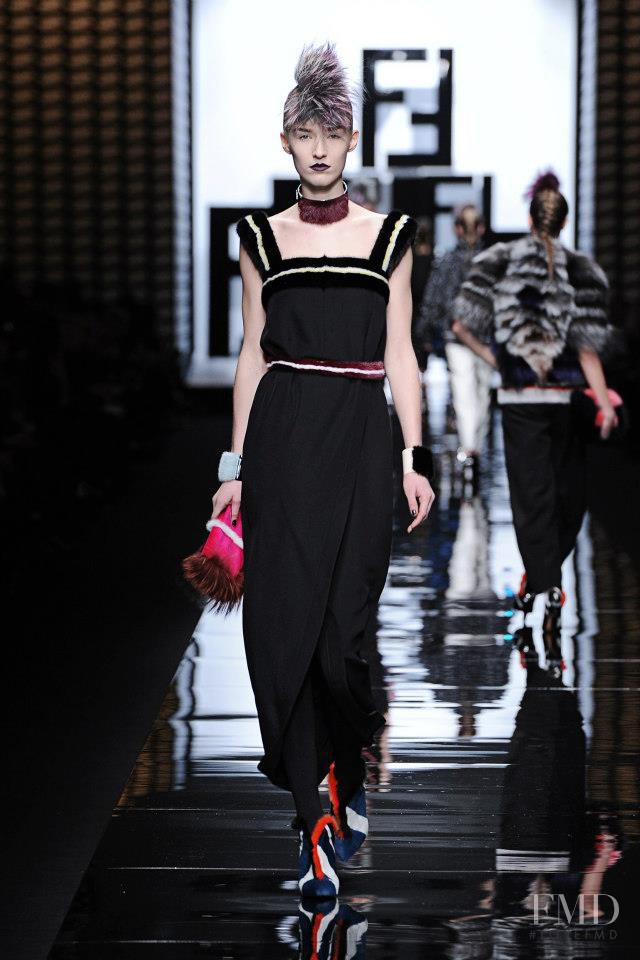 Manuela Frey featured in  the Fendi fashion show for Autumn/Winter 2013