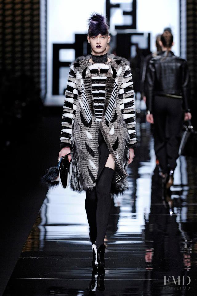 Tess Hellfeuer featured in  the Fendi fashion show for Autumn/Winter 2013