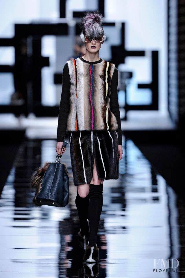 Saskia de Brauw featured in  the Fendi fashion show for Autumn/Winter 2013