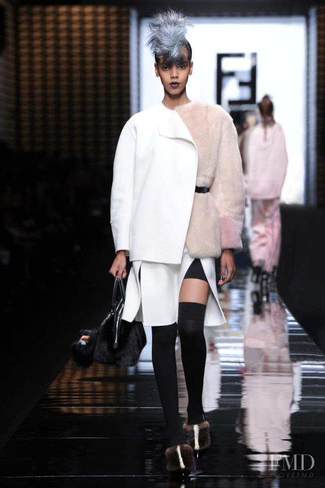 Grace Mahary featured in  the Fendi fashion show for Autumn/Winter 2013