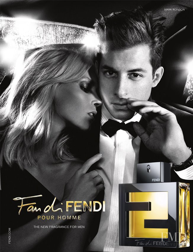 Anja Rubik featured in  the Fendi Fan di FENDI Pour Homme advertisement for Spring/Summer 2013