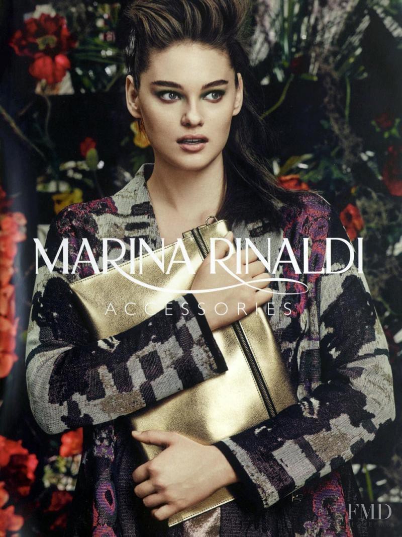 Jennie Runk featured in  the Marina Rinaldi advertisement for Spring/Summer 2015