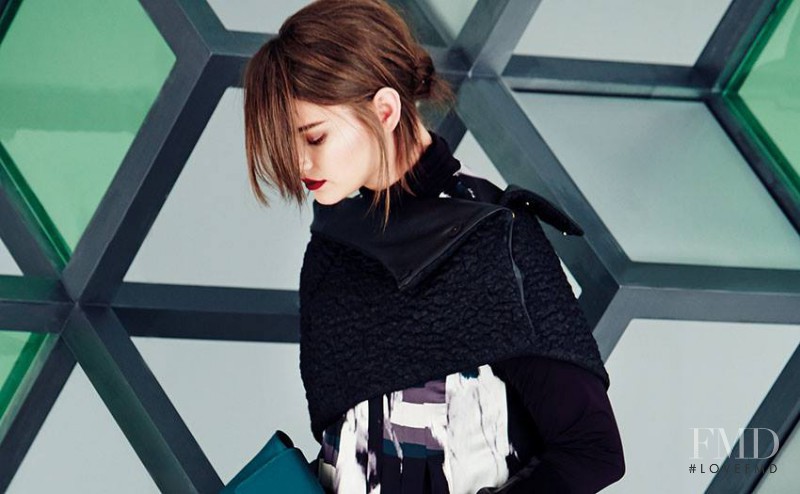 Jennie Runk featured in  the Marina Rinaldi advertisement for Autumn/Winter 2014