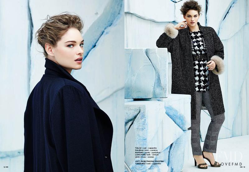 Jennie Runk featured in  the Marina Rinaldi advertisement for Autumn/Winter 2014