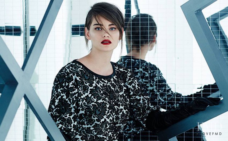 Jennie Runk featured in  the Marina Rinaldi advertisement for Autumn/Winter 2014