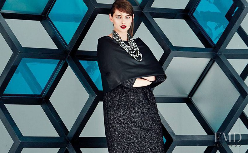 Jennie Runk featured in  the Marina Rinaldi advertisement for Autumn/Winter 2014