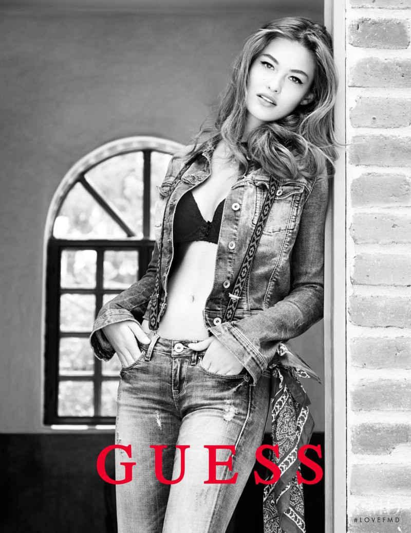 Grace Elizabeth featured in  the Guess Denim lookbook for Autumn/Winter 2015