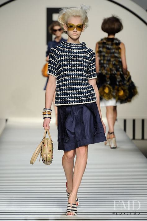 Ginta Lapina featured in  the Fendi fashion show for Spring/Summer 2012