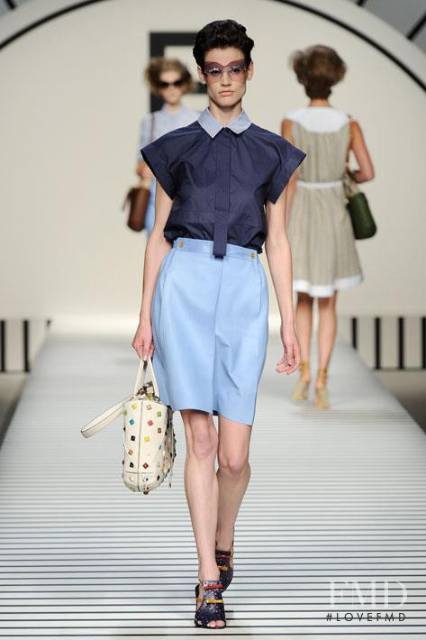 Saskia de Brauw featured in  the Fendi fashion show for Spring/Summer 2012