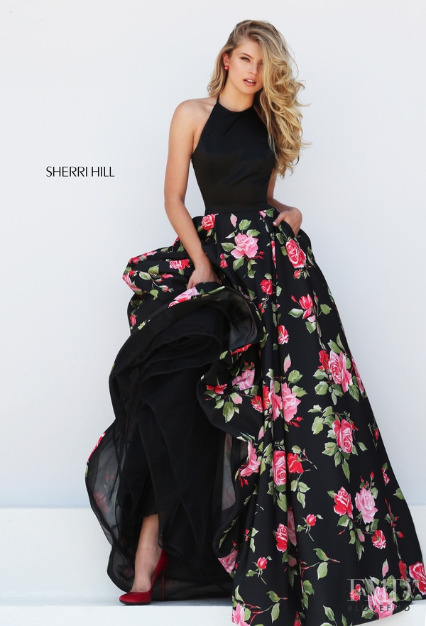 Josie Canseco featured in  the Sherri Hill catalogue for Autumn/Winter 2015