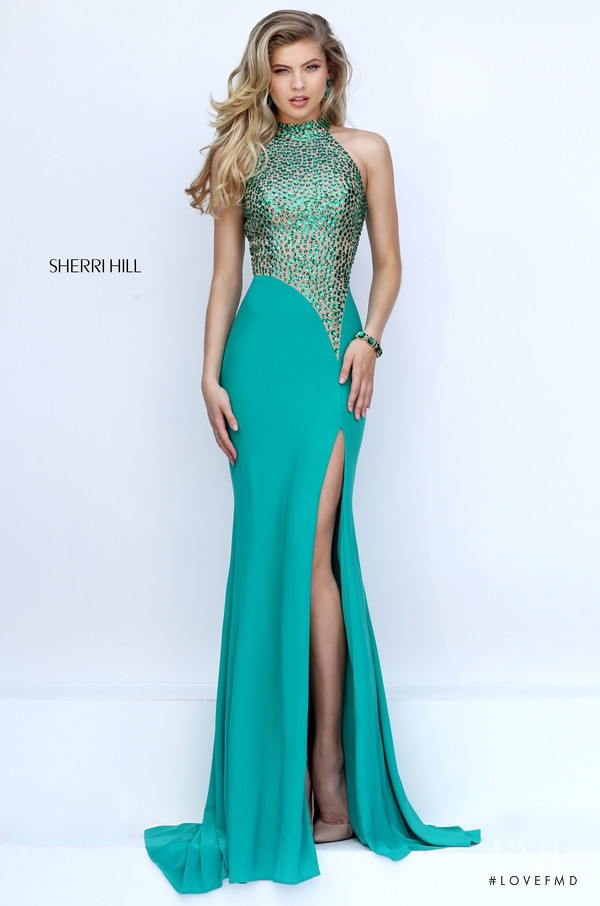 Josie Canseco featured in  the Sherri Hill catalogue for Autumn/Winter 2015