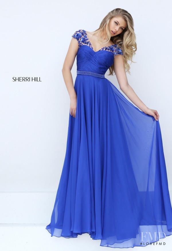 Josie Canseco featured in  the Sherri Hill catalogue for Autumn/Winter 2015