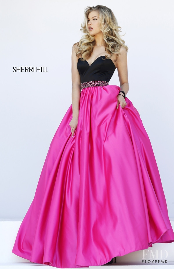 Josie Canseco featured in  the Sherri Hill catalogue for Autumn/Winter 2015