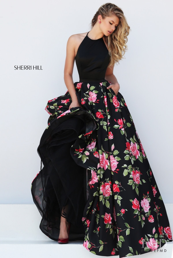 Josie Canseco featured in  the Sherri Hill catalogue for Autumn/Winter 2015