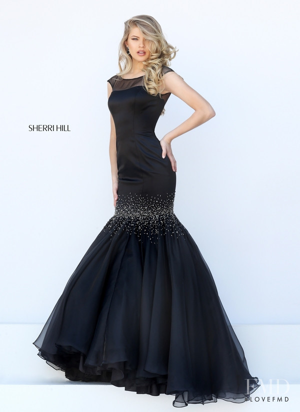 Josie Canseco featured in  the Sherri Hill catalogue for Autumn/Winter 2015